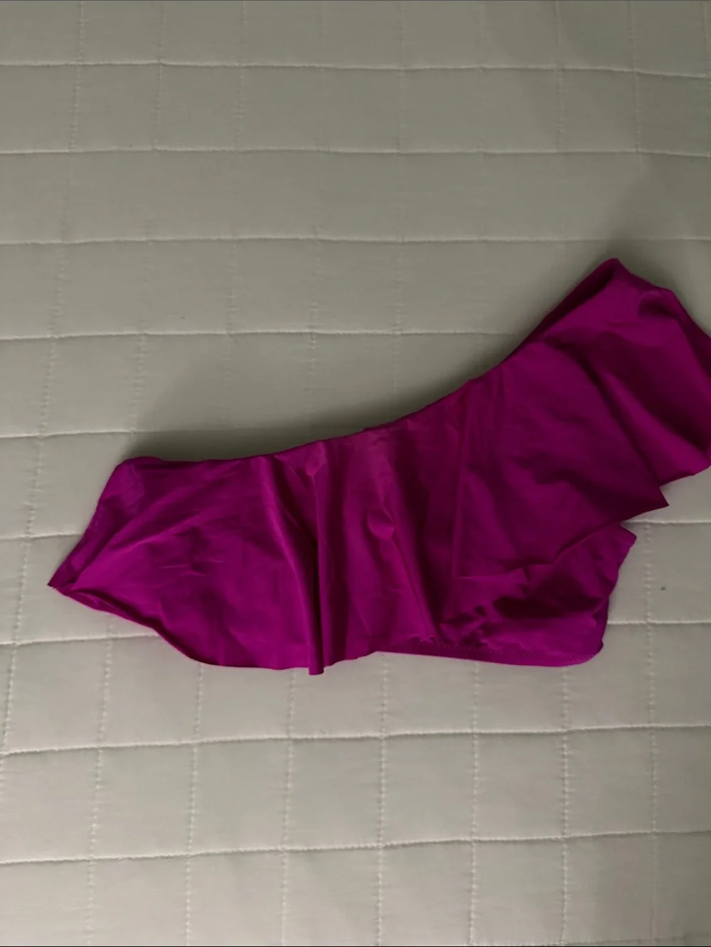 & Other Stories Magenta One-Shoulder Swim Coverup
